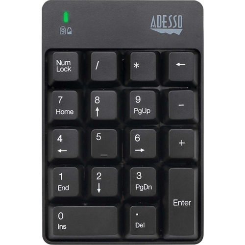 Adesso Wireless Spill Resistant 18 Key Numeric Keypad