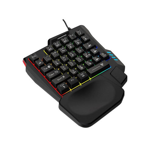 SAHARA - Ergonomic Wired Gaming Keyboard - LED Rainbow Backlight, 35-Key | Ultima Series