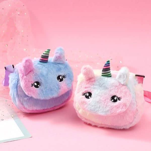 Rainbow Unicorn Plush Shoulder Bag