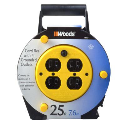 WW 25' SJTW Black Cord Reel