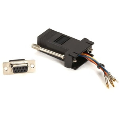 MOD ADAP Kit DB9F RJ45F BK
