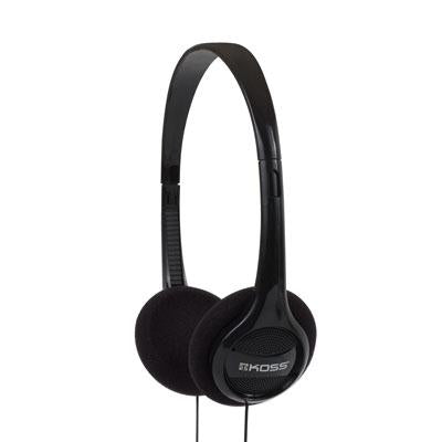 KOSS KPH7 Portable Headphones. Compact design for easy travel. Durable adjustable headband. Frequency response: 80-18kHz. Foam ear cushions. L plug and dual-entry 3' cord.