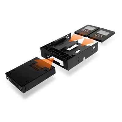 2x SSD 3.5" to 5.25" Bracket