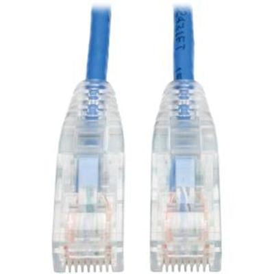 Cat6 UTP Patch Cable (RJ45) - M-M, Gigabit, Snagless, Molded, Slim, Blue, 7'