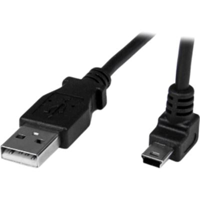 Connect your Mini USB devices with the cable out of the way. 1m USB to Up Angle Mini USB Cable Cord. 1x USB A (M) 1x USB Mini B (M) - Black.