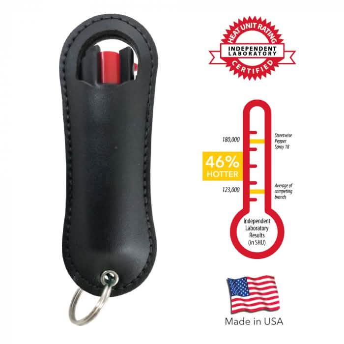 1/2 Oz Halo with Holster Black Pepper Spray
