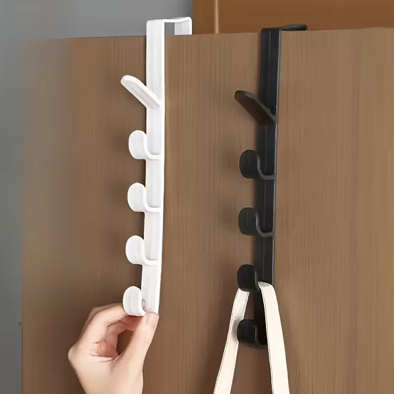 4-Hook Over-the-Door Adjustable Clothing & Bag Organizer