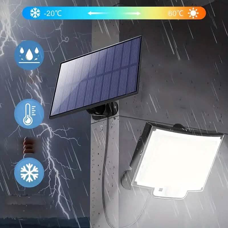 2-Pack: 228 LED Outdoor Split Solar Wall Lights