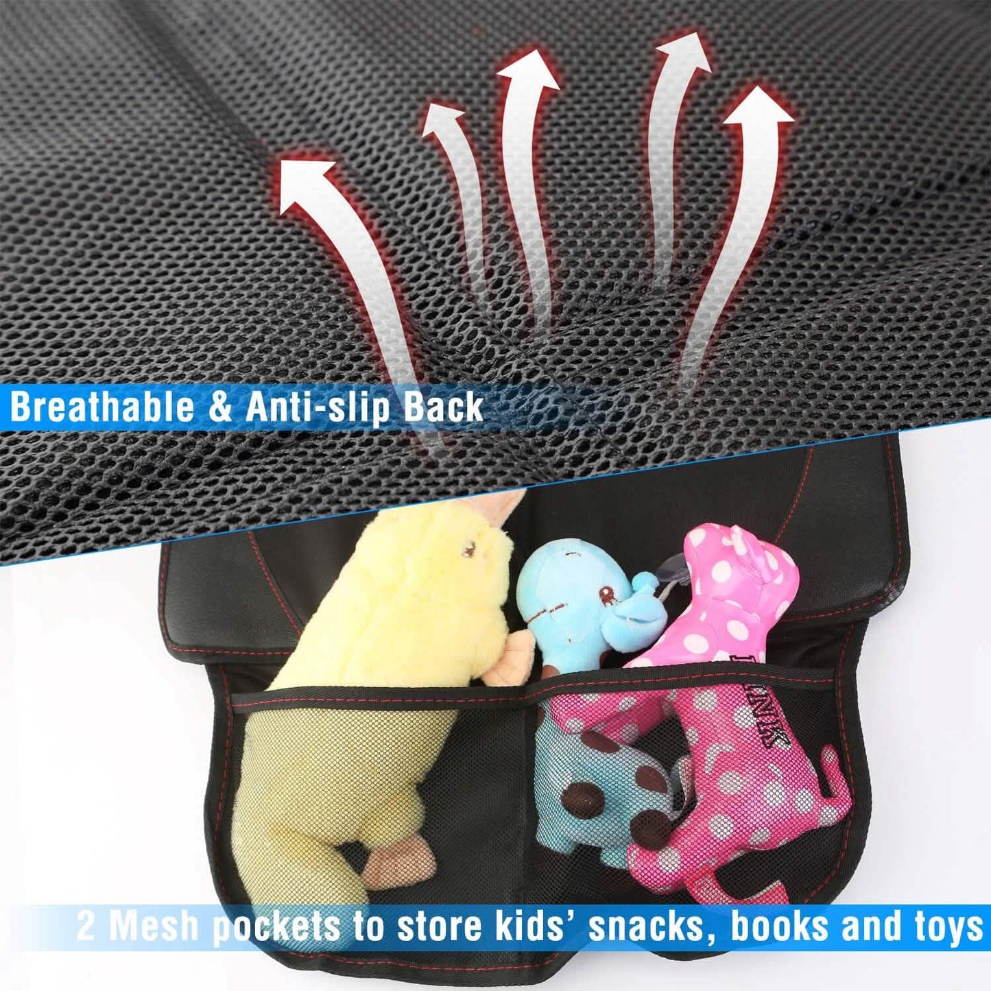 2-Pack: Car Seat Protector Cushion Mat Pad with Thick Padding