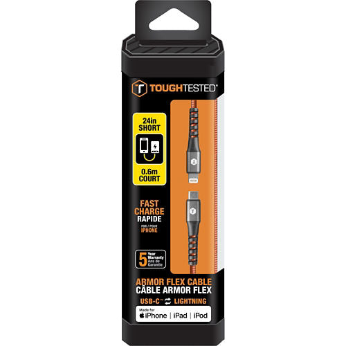 ToughTested 2 ft. Armor Lightning to USB-C Cable