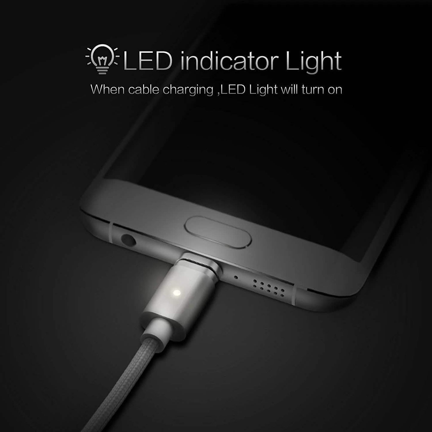 (2.4A) Magnetic Micro USB Sync Data Charging Cable