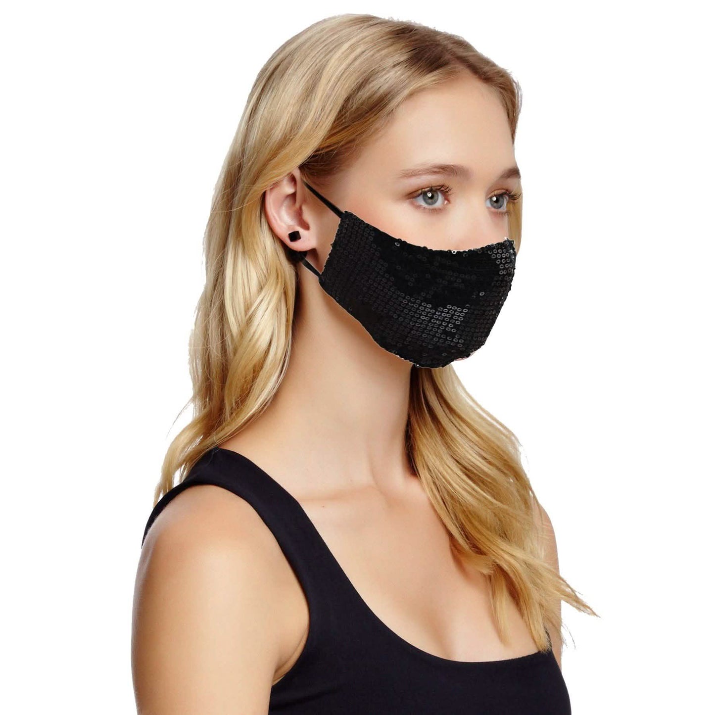 3-Pack: Reusable Washable Fitted Sequin Mask