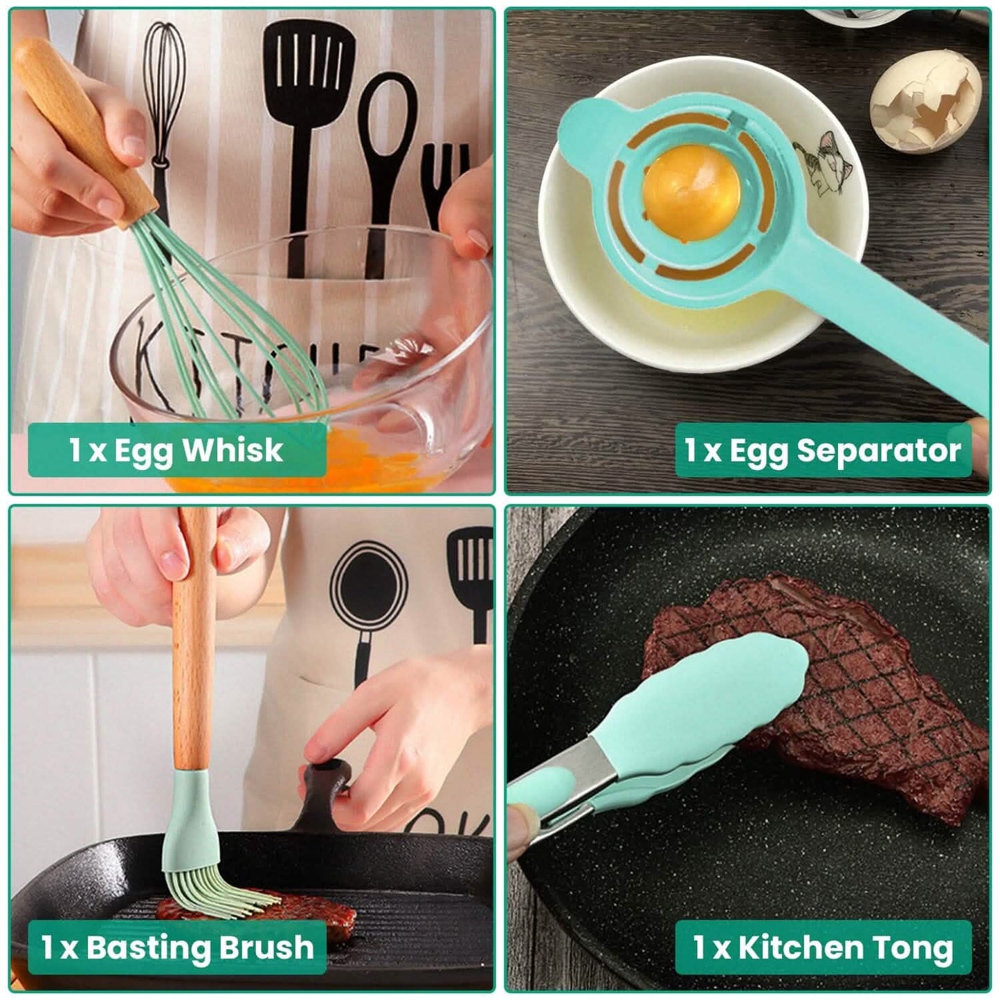 35-Pieces: Kitchen Cooking Utensils Set