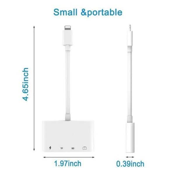 4-in-1 SD/TF Card Reader USB 2.0 Female OTG Adapter Cable