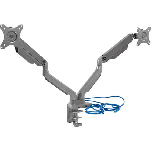 Mount-It! Dual Gas Spring Arms USB Ports Full-Motion Monitor Mount