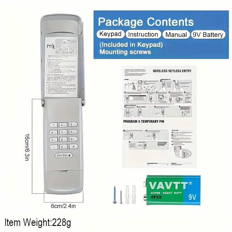 Garage Door Opener Remote – Wireless Keyless Replacement