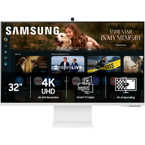 Samsung Vision AI 32 in. M8 4K UHD 60Hz 4ms Smart Monitor with Speakers LS32FM803UNXZA