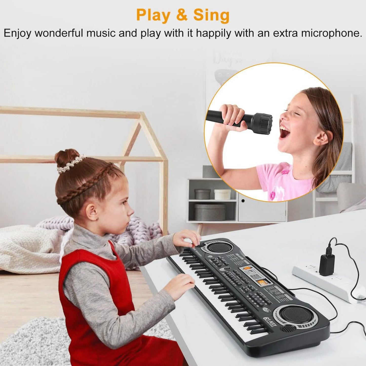 61 Keys Digital Music Electronic Keyboard