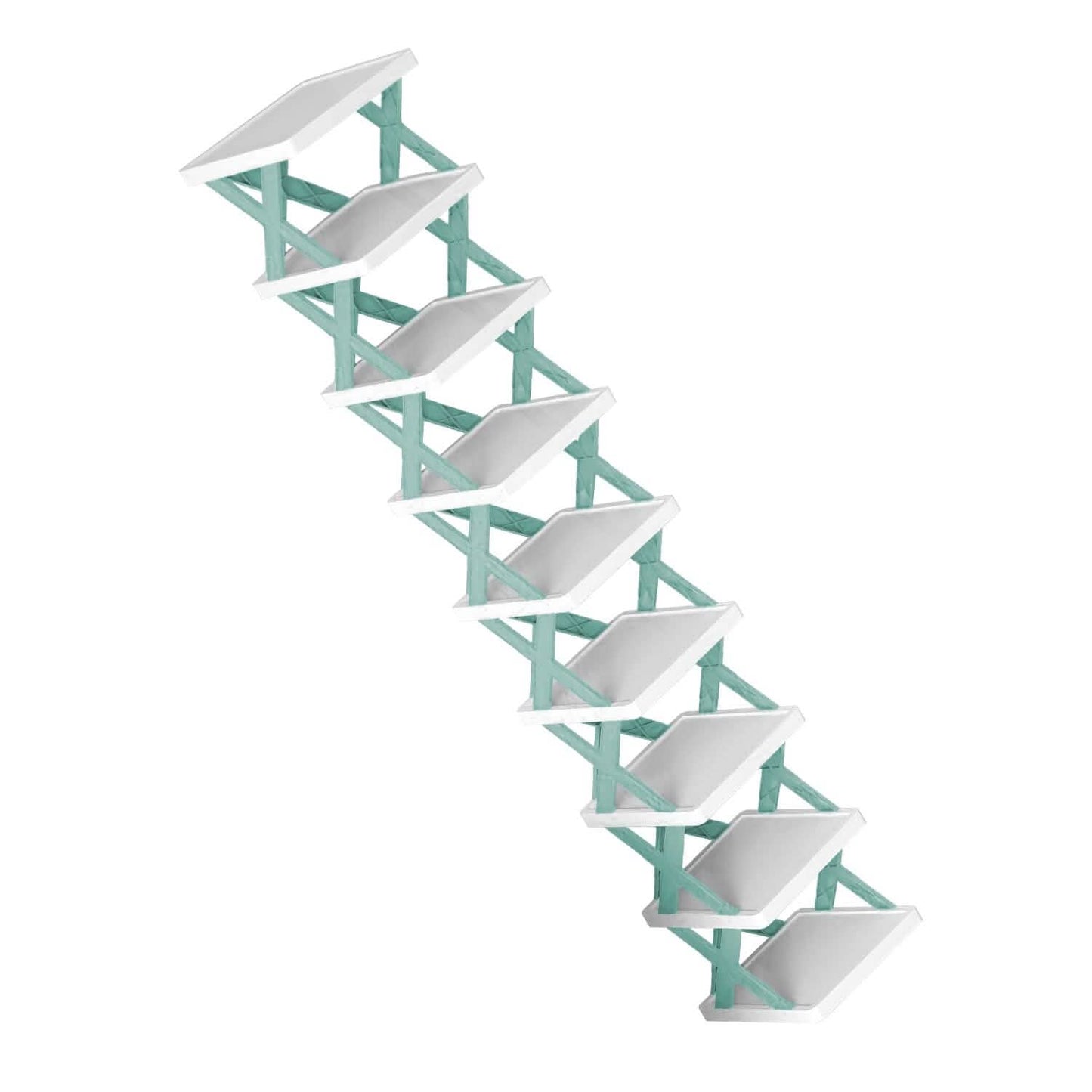 9-Tier Narrow Entryway Shoe Rack Plastic Vertical Shoe Organizer