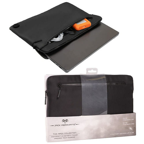 Jack Abrahams The Apex Hi-Density Nylon Padded Zippered 16 Inch Laptop Sleeve