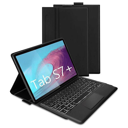 SAHARA - Navigate Series Keyboard Folio with Mouse Pad Case - Galaxy Tab S7 Plus and S7 FE