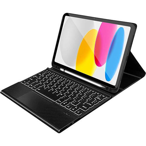 SAHARA - Navigate Series Keyboard Folio Case with Track Pad for Apple iPad 11'' (A16) and 10.9 (10th Gen) - Black