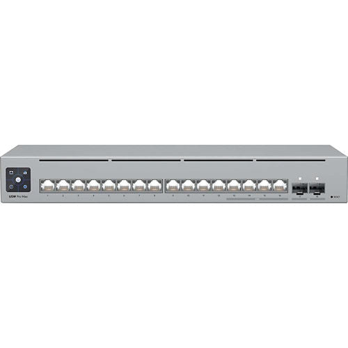 Ubiquiti Inc Pro Max 16-Port 2.5G/1G Managed Network Switch in Gray - USW-PRO-MAX-16