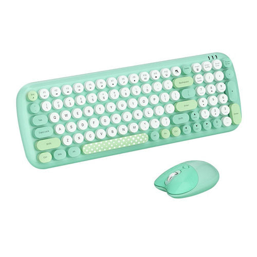 SAHARA - Wireless Keyboard & Mouse Combo - Soft Click, Colorful 100 Keys