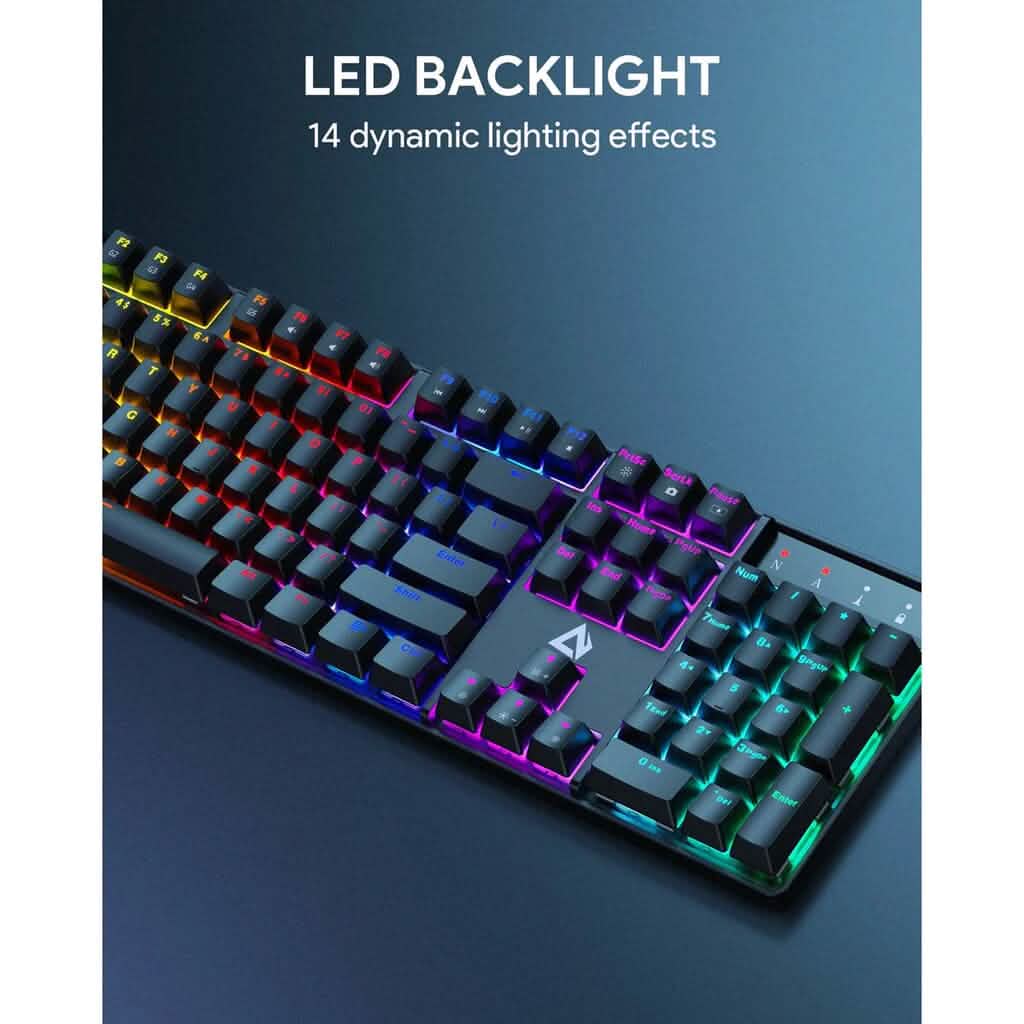 AUKEY KMG16 Mechanical Keyboard Blue Switches 104key