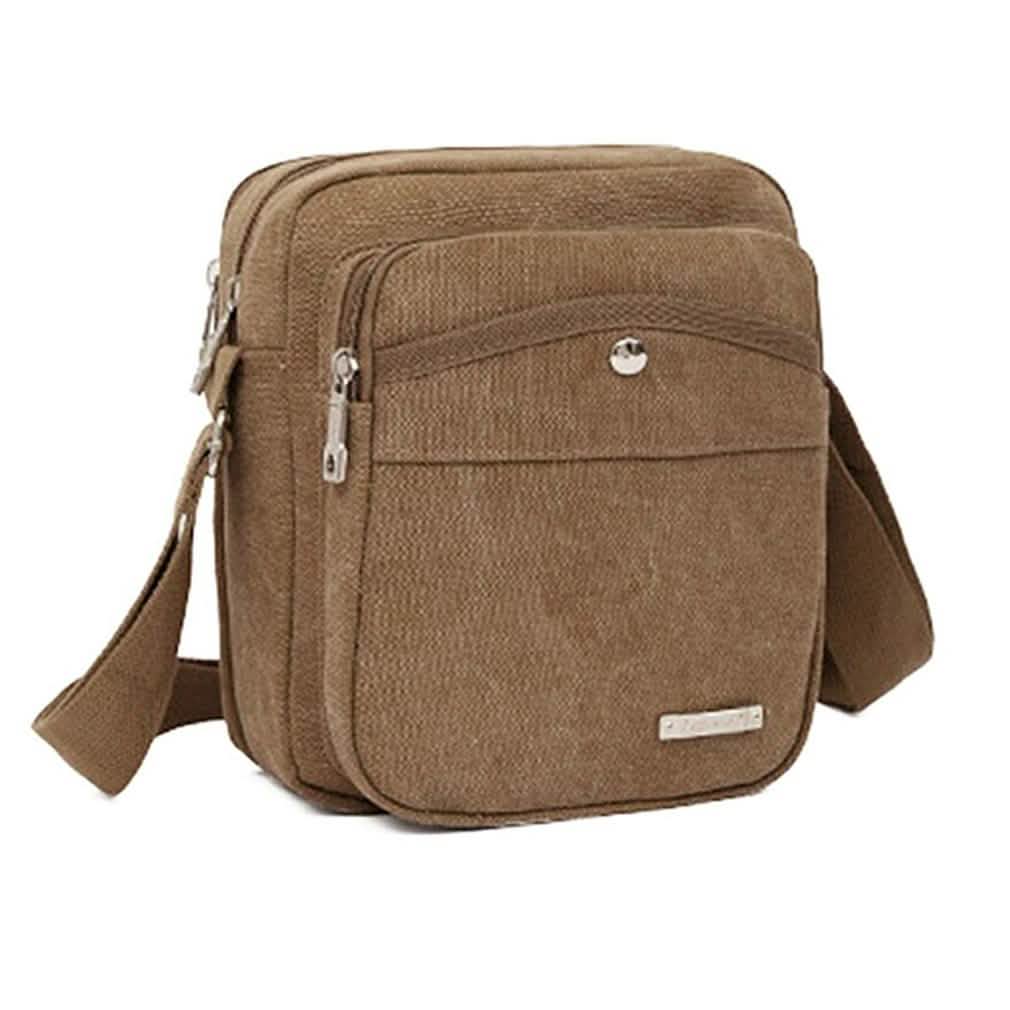Canvas Button-Top Totes Bag