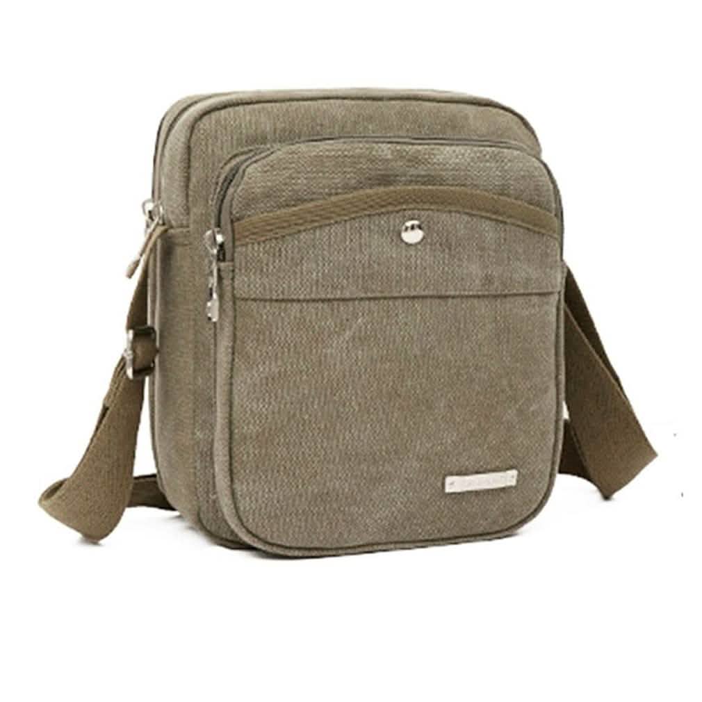 Canvas Button-Top Totes Bag
