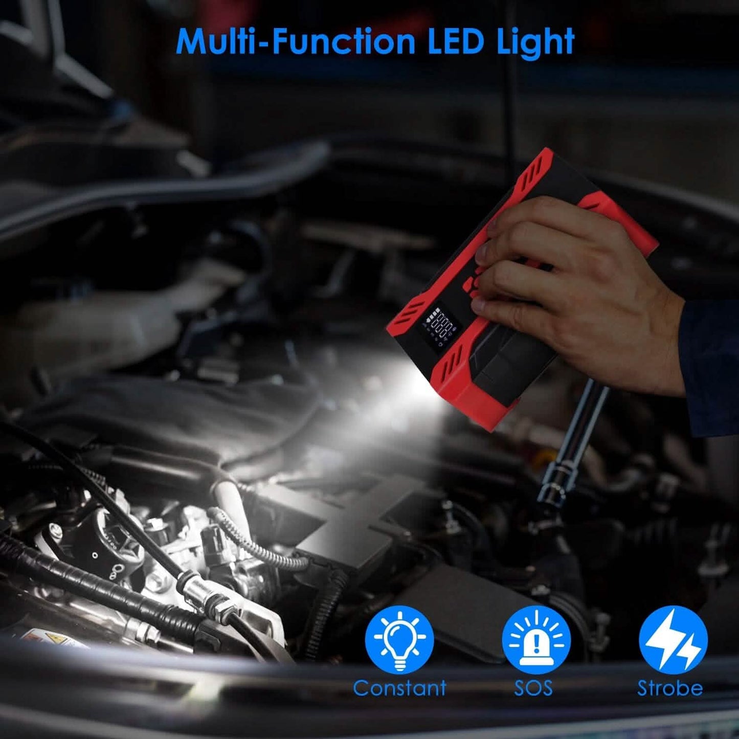 Car Jump Starter with Air Compressor