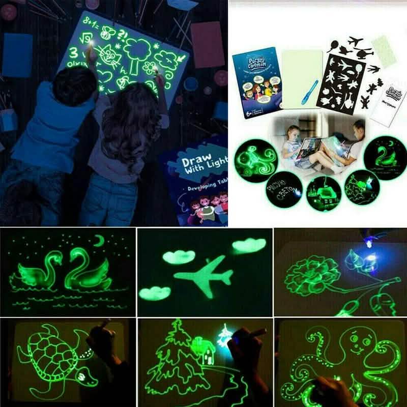 Draw With Light Kids' Learning Tablet Magic Drawing Board