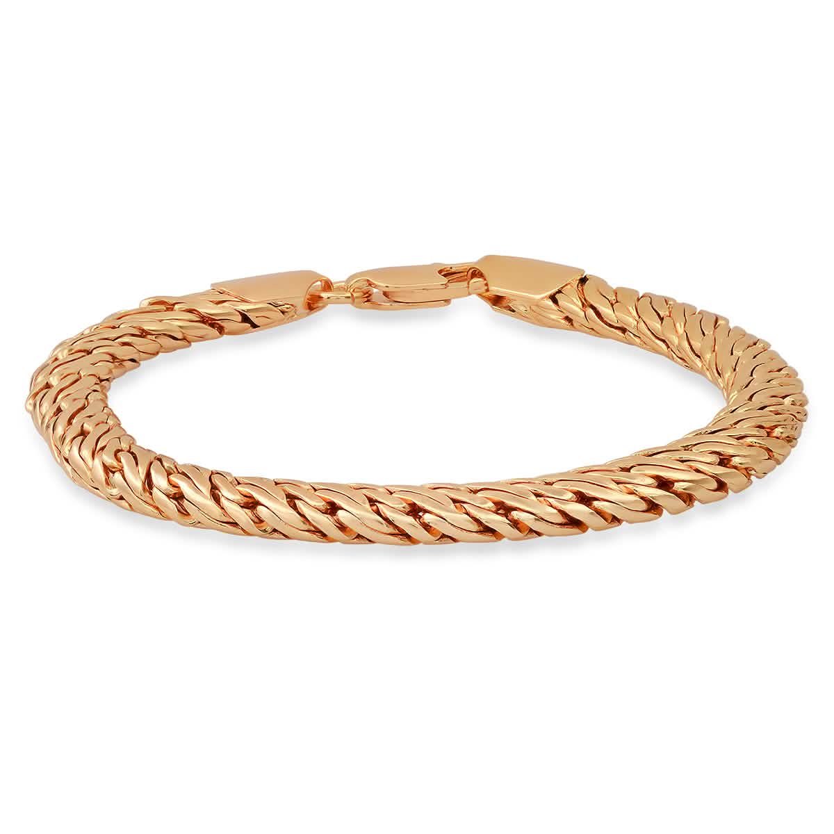 Ladies 18k Gold Plated Brass Wheat Bracelet