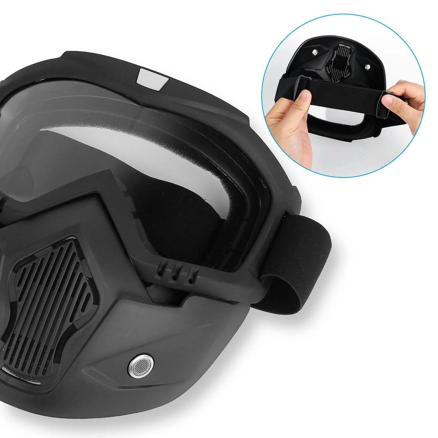 Mask Riding Goggle with Adjustable Non-slip Trip Mouth Filter