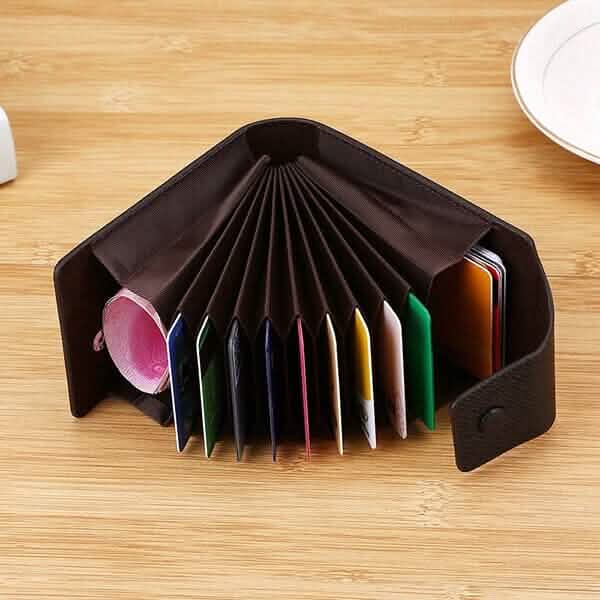 Men Faux Leather 10 Card Slots Coins Bag Wallet