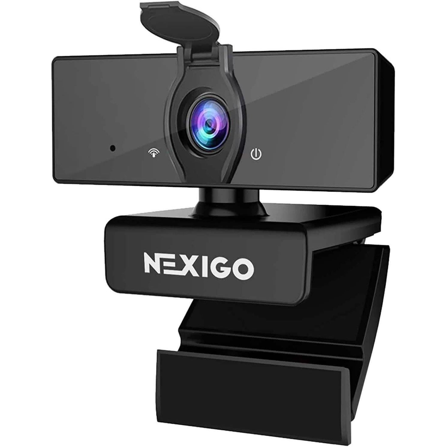 USB FHD Web Computer Camera with Dual Microphone & Privacy Cover