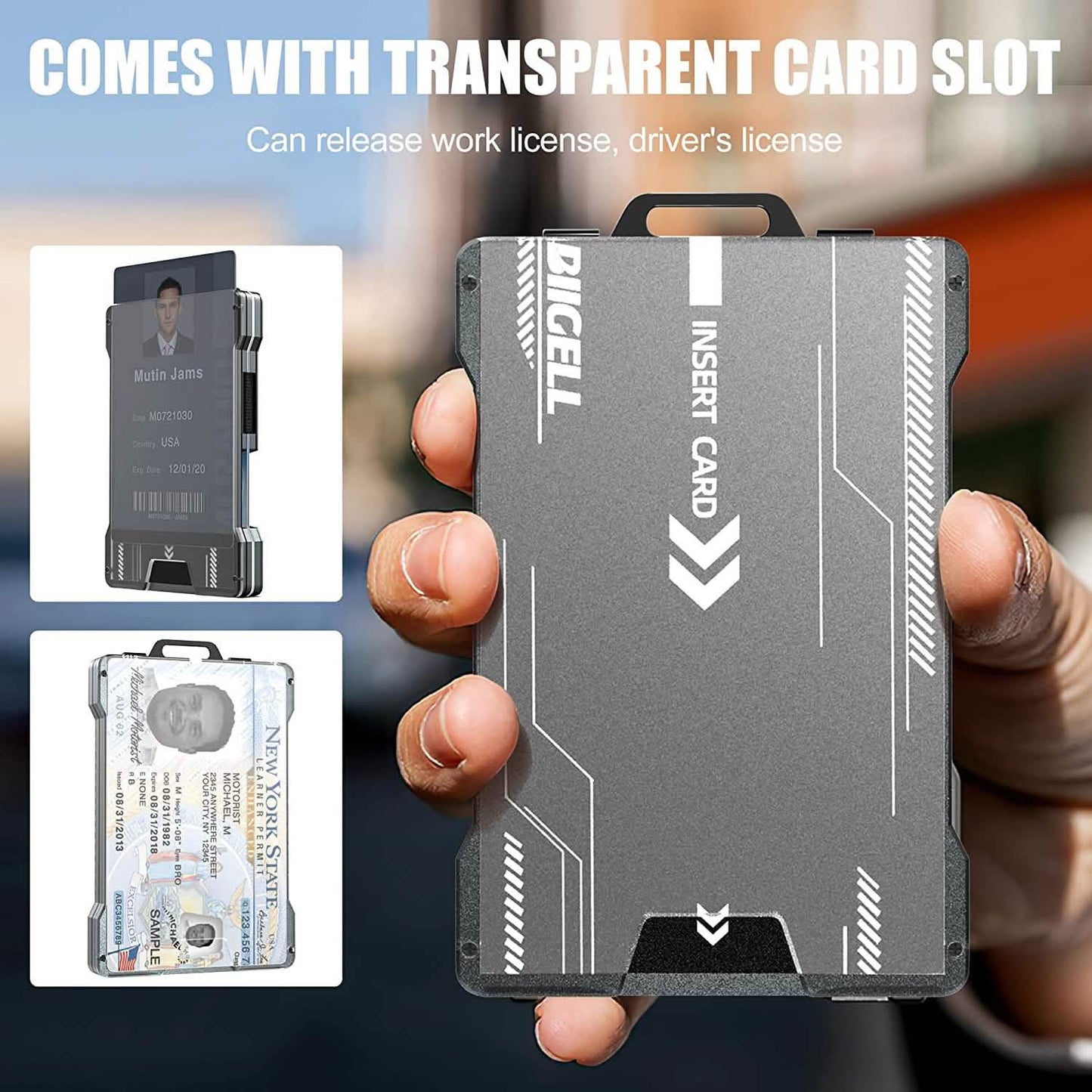 Slim Aluminum Metal Money Wallet