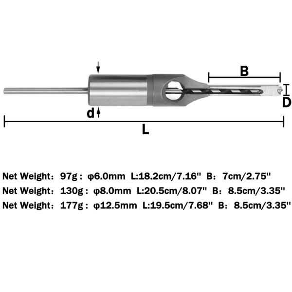 Woodworking Square Hole Drill