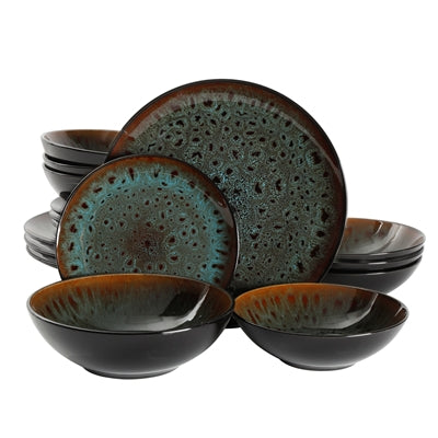 Kyoto Teal 16pc Double Bowl DW