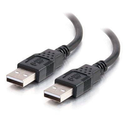 2m USB A Male to A Male Cable - Black
