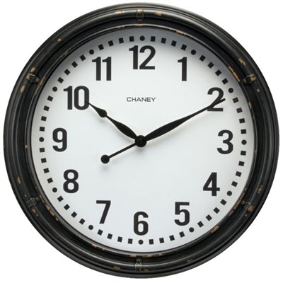 15" Weathered Black Clock