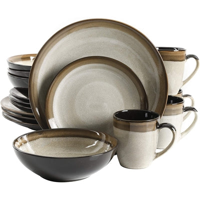 16 pc Dinnerware Metallic