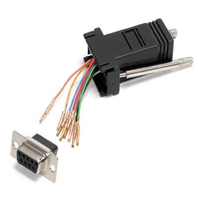 This DB9 to RJ45 Adapter is used for modular RS232 RS422 and RS485 connections.
