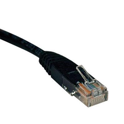 25FT CAT5E BLACK PATCH CABLE MOLDED 350MHZ