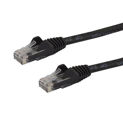 6 ft Black Cat6 Ethernet Patch Cable with Snagless RJ45 Connectors
