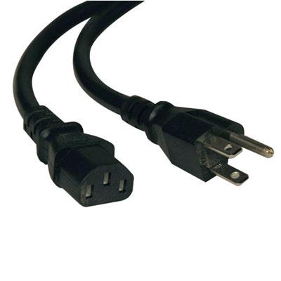 3ft 18AWG Power Cord NEMA 5-15P to  IEC-320-C13