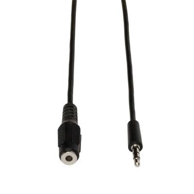 10ft Male to 3.5mm Female Mini Stereo Audio Extension Cable 10'.  10ft 3.5mm M-F Mini-Stereo Audio Extension Cable Extends the distance between 3.5mm stereo connections.  10ft 3.5mm Male to 3.5mm Female Fully shielded