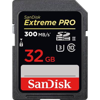 32GB Extreme Pro SD 300 26