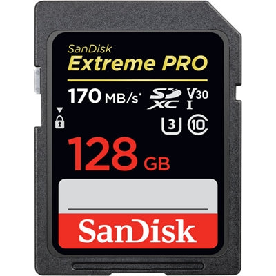 128GB Extreme Pro SD 170 90MBs